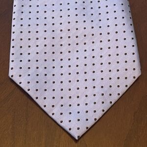 Geoffrey Beene Blue Brown Hand Made 100% Silk Men’s Neck Tie Made In China